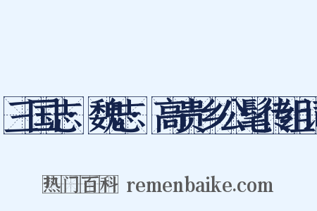 三国志·魏志·高贵乡公髦传组词是什么意思的图片